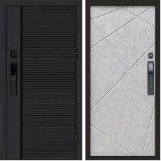 Входная дверь Smart (Смарт) Black Line Лучи бетон светлый