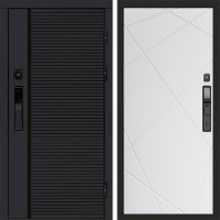 Входная дверь Smart (Смарт) Black Line Лучи белый