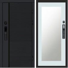 Дверь Termo Door Smart (Смарт) Black Line Зеркало Триумф Белый софт