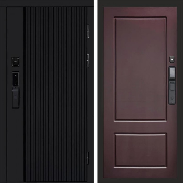 Дверь входная Termo Door Smart (Смарт) Урбан Блэк (Black) Марсель Шоколад