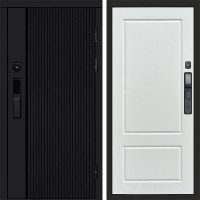 Дверь входная Termo Door Smart (Смарт) Урбан Блэк (Black) Марсель Белый софт
