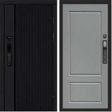 Дверь входная Termo Door Smart (Смарт) Урбан Блэк (Black) Марсель Grey софт