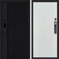 Дверь Termo Door Smart (Смарт) Урбан Блэк (Black) Flat Белый софт