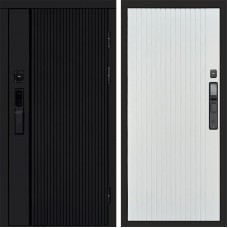 Дверь Termo Door Smart (Смарт) Урбан Блэк (Black) Flat Белый софт