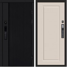 Входная дверь Termo Door Smart (Смарт) Урбан Блэк (Black) Гранд Слоновая кость