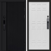 Входная дверь Smart (Смарт) Урбан Блэк (Black) Спарта белое дерево