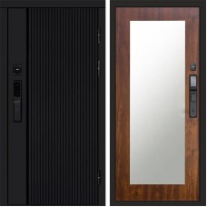 Входная дверь Smart (Смарт) Урбан Блэк (Black) Зеркало триумф дуб