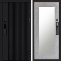 Входная дверь Smart (Смарт) Урбан Блэк (Black) Зеркало триумф бетон светлый