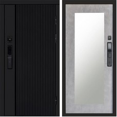 Входная дверь Smart (Смарт) Урбан Блэк (Black) Зеркало триумф бетон светлый