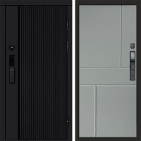 Дверь Termo Door Smart (Смарт) Урбан Блэк (Black) Горизонт Grey софт