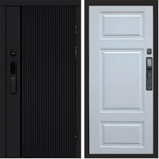 Дверь Termo Door Smart (Смарт) Урбан Блэк (Black) Лион Белый софт