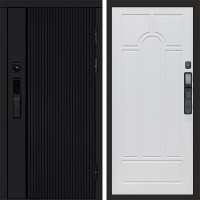 Входная дверь Smart (Смарт) Урбан Блэк (Black) Арка белое дерево