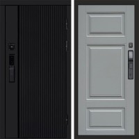 Дверь Termo Door Smart (Смарт) Урбан Блэк (Black) Лион Grey софт