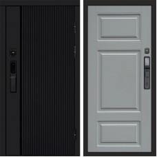 Дверь Termo Door Smart (Смарт) Урбан Блэк (Black) Лион Grey софт