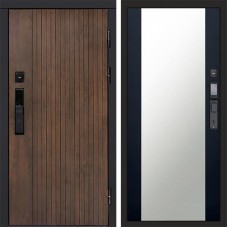 Дверь Termo Door Smart (Смарт) Твист Ультра Зеркало 27 Черный кварц + тонировка