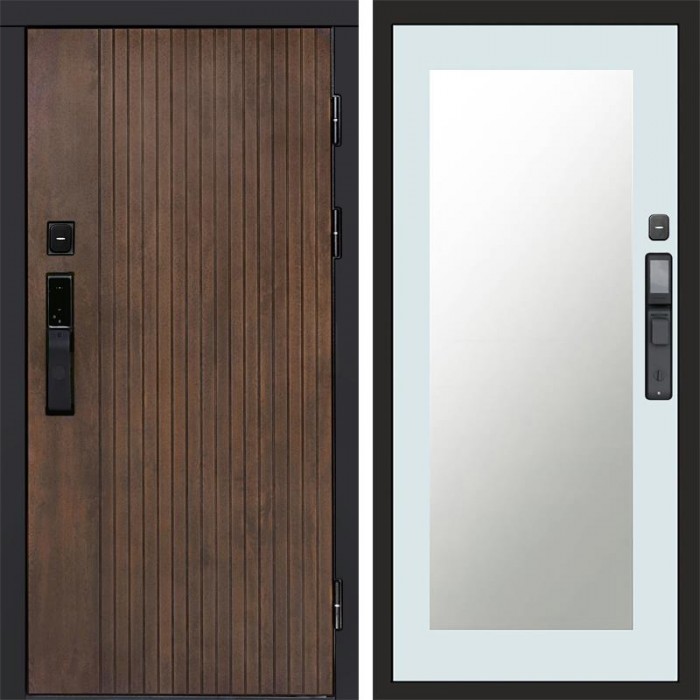 Дверь Termo Door Smart (Смарт) Твист Ультра Зеркало Триумф Белый софт