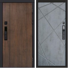 Входная дверь Smart (Смарт) Твист Ультра Лучи бетон темный