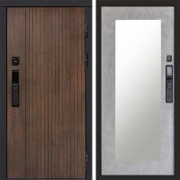 Входная дверь Smart (Смарт) Твист Ультра Зеркало триумф бетон светлый