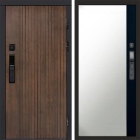 Дверь Termo Door Smart (Смарт) Твист Ультра Зеркало фацет Черный кварц
