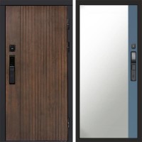 Входная дверь Smart (Смарт) Твист Ультра Зеркало фацет Grey софт