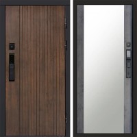 Входная дверь Smart (Смарт) Твист Ультра Зеркало 27 бетон темный