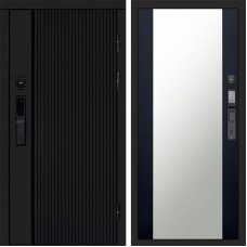 Дверь Termo Door Smart (Смарт) Твист Блэк (Black) Зеркало 27 Черный кварц + тонировка