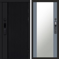 Входная дверь Smart (Смарт) Твист Блэк (Black) Зеркало 27 Grey Софт