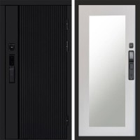 Дверь Termo Door Smart (Смарт) Твист Блэк (Black) Зеркало Триумф Белый софт