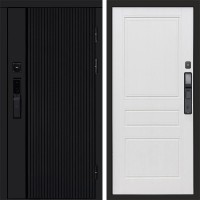 Входная дверь Smart (Смарт) Твист Блэк (Black) Классика белое дерево