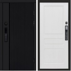 Входная дверь Smart (Смарт) Твист Блэк (Black) Классика белое дерево