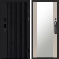 Дверь Termo Door Smart (Смарт) Твист Блэк (Black) Зеркало 27 Слоновая кость