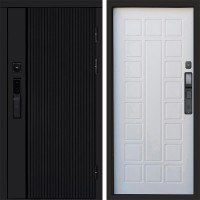 Входная дверь Smart (Смарт) Твист Блэк (Black) Престиж Белое дерево