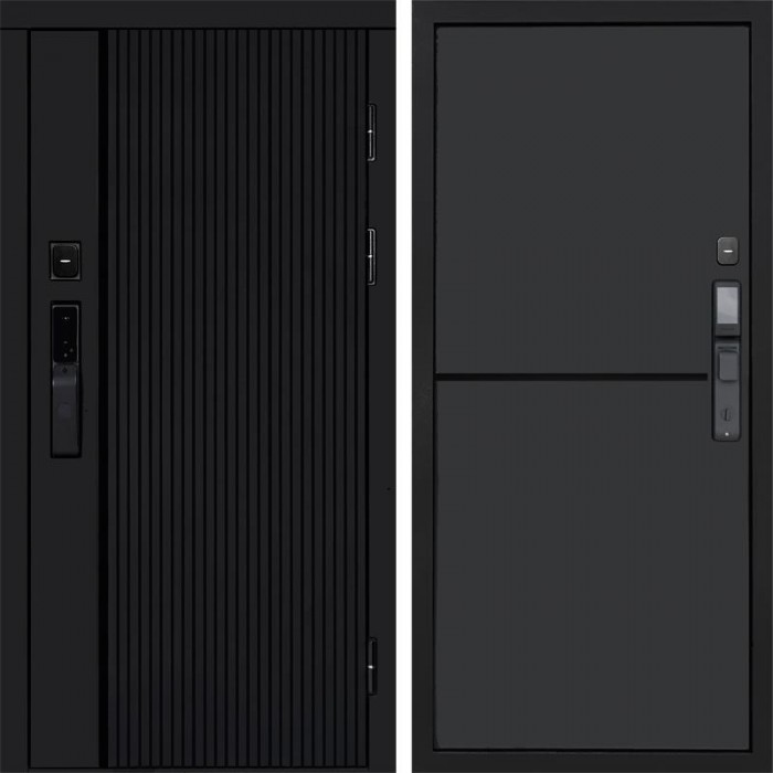 Входная дверь Smart (Смарт) Твист Блэк (Black) Нео Графит