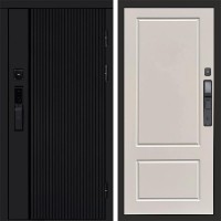 Дверь входная Termo Door Smart (Смарт) Твист Блэк (Black) Марсель Слоновая кость
