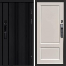 Дверь входная Termo Door Smart (Смарт) Твист Блэк (Black) Марсель Слоновая кость