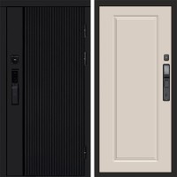 Входная дверь Termo Door Smart (Смарт) Твист Блэк (Black) Гранд Слоновая кость