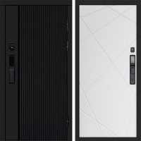 Входная дверь Smart (Смарт) Твист Блэк (Black) Лучи белый
