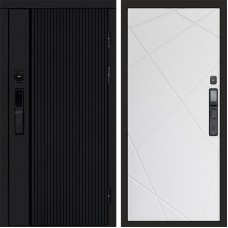 Входная дверь Smart (Смарт) Твист Блэк (Black) Лучи белый