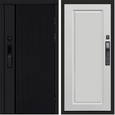 Входная дверь Smart (Смарт) Твист Блэк (Black) Гранд Белый Софт
