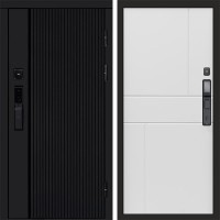 Входная дверь Smart (Смарт) Твист Блэк (Black) Горизонт белый