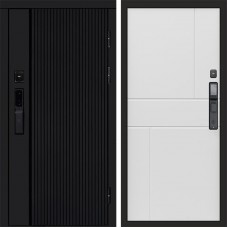 Входная дверь Smart (Смарт) Твист Блэк (Black) Горизонт белый