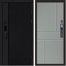 Дверь Termo Door Smart (Смарт) Твист Блэк (Black) Горизонт Grey софт