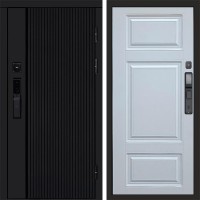 Дверь Termo Door Smart (Смарт) Твист Блэк (Black) Лион Белый софт