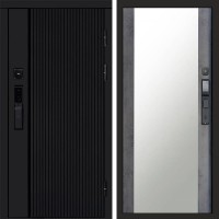 Входная дверь Smart (Смарт) Твист Блэк (Black) Зеркало 27 дуб