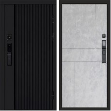 Входная дверь Smart (Смарт) Твист Блэк (Black) Горизонт бетон светлый
