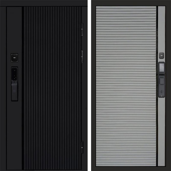 Входная дверь Smart (Смарт) Твист Блэк (Black) Porte Grey софт