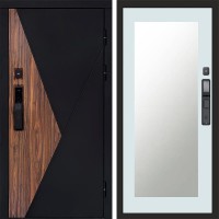 Дверь Termo Door Smart (Смарт) Матрикс (Matrix) Зеркало Триумф Белый софт