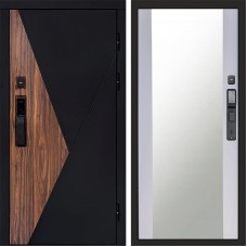 Входная дверь Smart (Смарт) Матрикс (Matrix) Зеркало 27 белый софт
