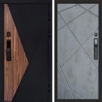 Входная дверь Smart (Смарт) Матрикс (Matrix) Лучи бетон темный