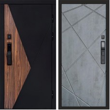 Входная дверь Smart (Смарт) Матрикс (Matrix) Лучи бетон темный
